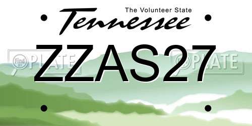 ZZAS27 Tennessee License Plate