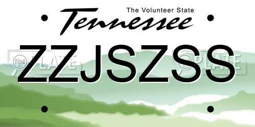 ZZJSZSS Tennessee License Plate