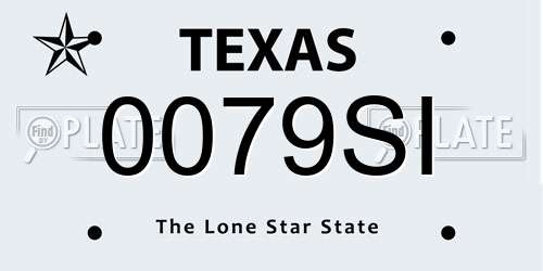 0079SI Texas License Plate