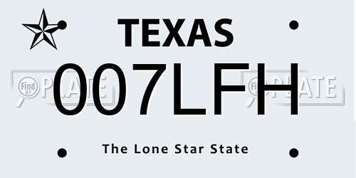 007LFH Texas License Plate