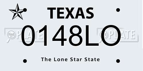0148LO Texas License Plate