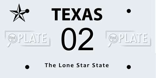 02 Texas License Plate