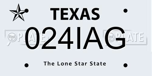 024IAG Texas License Plate