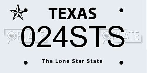 024STS Texas License Plate