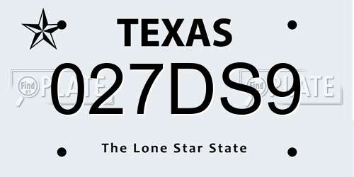 027DS9 Texas License Plate