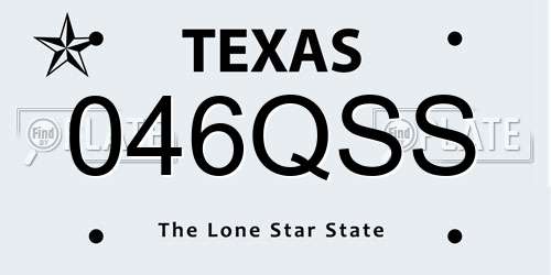046QSS Texas License Plate