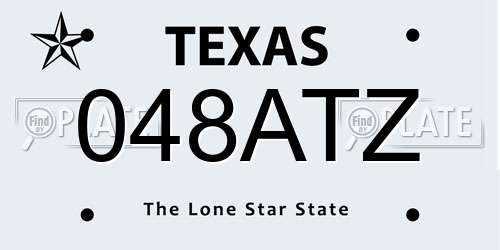 048ATZ Texas License Plate