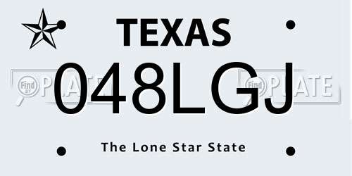 048LGJ Texas License Plate