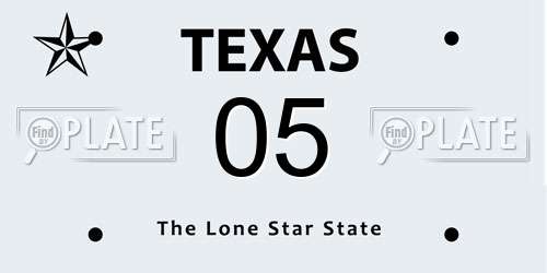 05 Texas License Plate