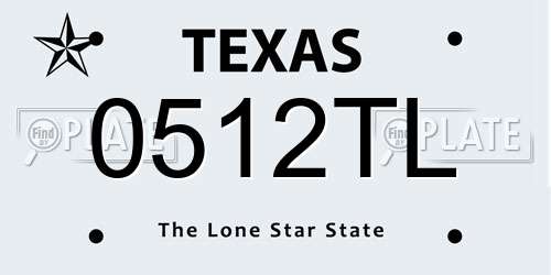 0512TL Texas License Plate