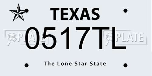 0517TL Texas License Plate
