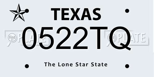 0522TQ Texas License Plate
