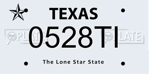 0528TI Texas License Plate
