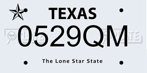 0529QM Texas License Plate