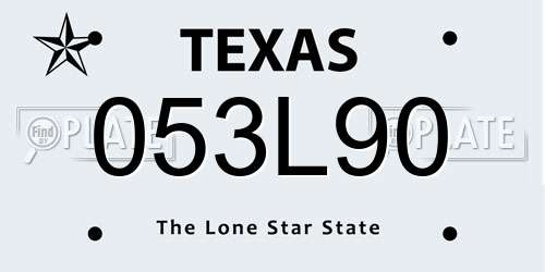 053L90 Texas License Plate