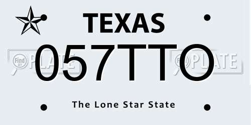 057TTO Texas License Plate