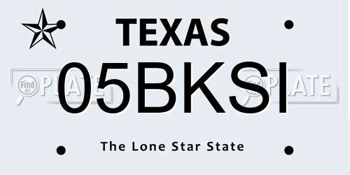 05BKSI Texas License Plate