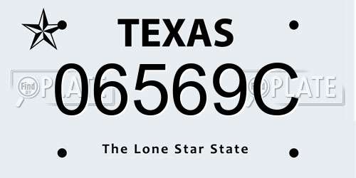 06569C Texas License Plate