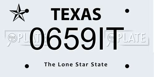 0659IT Texas License Plate