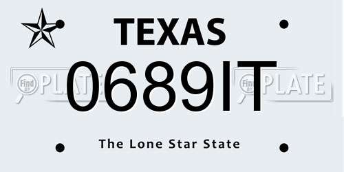 0689IT Texas License Plate