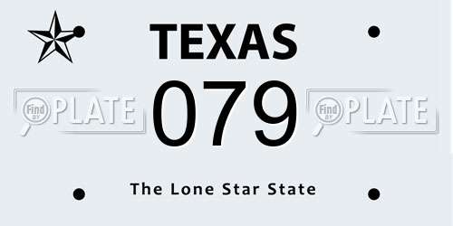 079 Texas License Plate