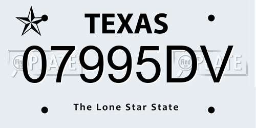 07995DV Texas License Plate