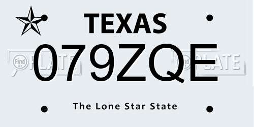 079ZQE Texas License Plate