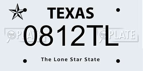 0812TL Texas License Plate