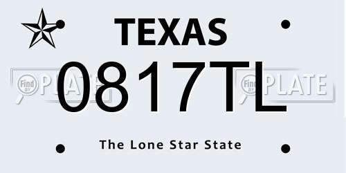 0817TL Texas License Plate