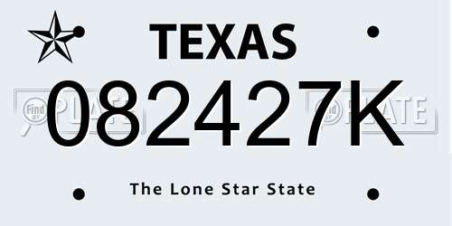 082427K Texas License Plate