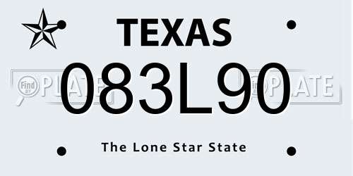 083L90 Texas License Plate