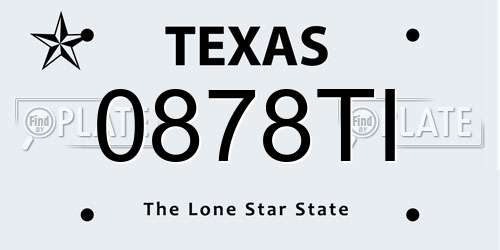 0878TI Texas License Plate