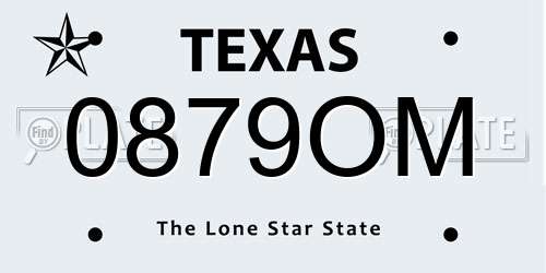 0879OM Texas License Plate