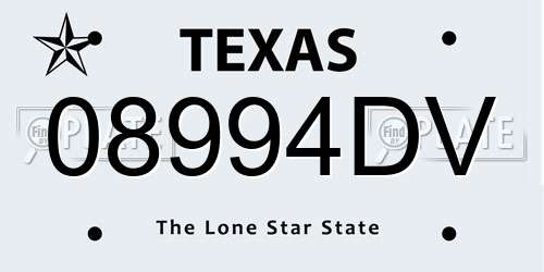 08994DV Texas License Plate