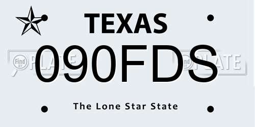 090FDS Texas License Plate