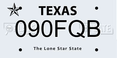 090FQB Texas License Plate