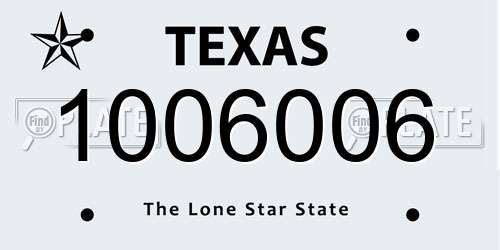 1006006 Texas License Plate