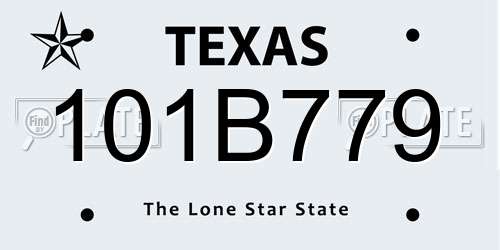 101B779 Texas License Plate