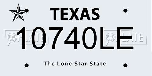 10740LE Texas License Plate