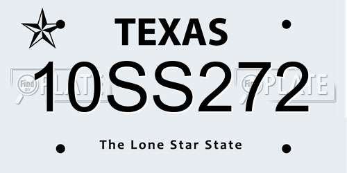 10SS272 Texas License Plate