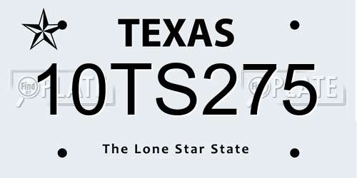 10TS275 Texas License Plate