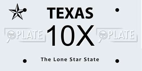 10X Texas License Plate