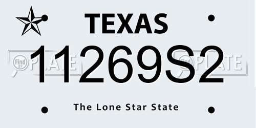 11269S2 Texas License Plate