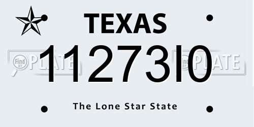 11273I0 Texas License Plate