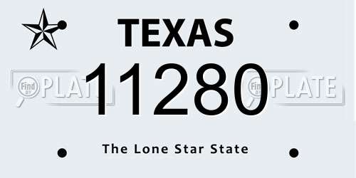 11280 Texas License Plate