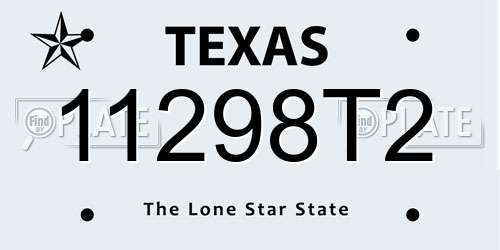 11298T2 Texas License Plate