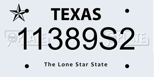 11389S2 Texas License Plate