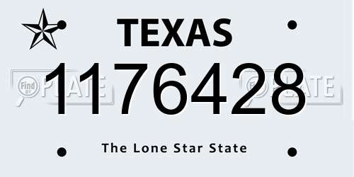 1176428 Texas License Plate