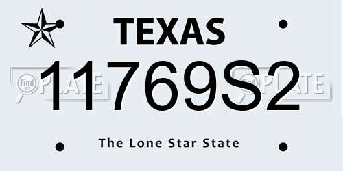 11769S2 Texas License Plate