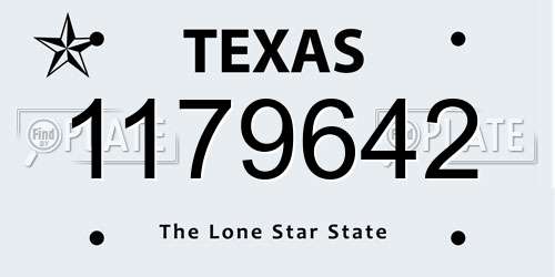 1179642 Texas License Plate